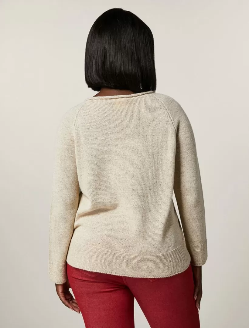 Cheap Wool, Alpaca And Lurex Yarn Sweater Knitwear